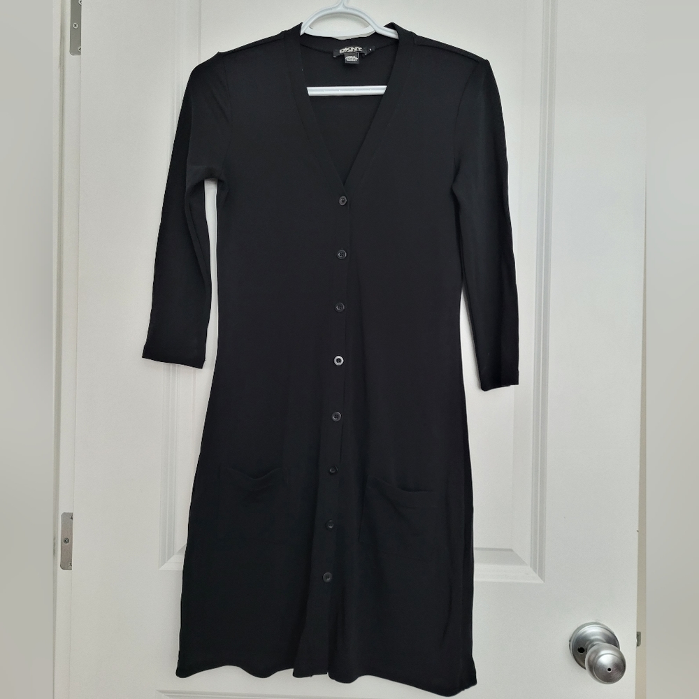 DKNY Longline V-neck Button-Down Cardigan size 0 ptp 15.5 inches